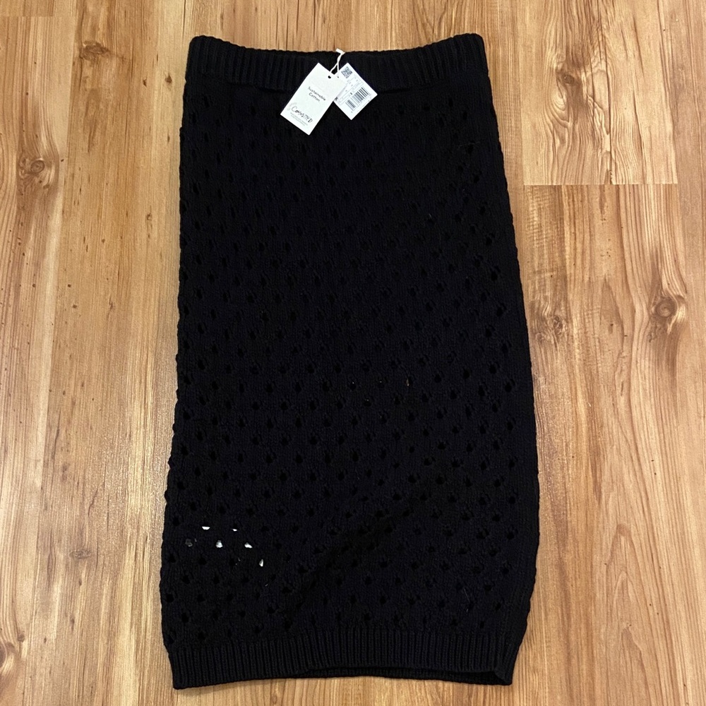 MANGO NWT cotton blend crochet midi skirt Medium - Picture 2 of 7